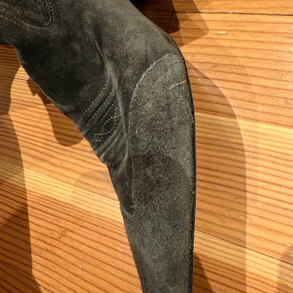 Khaite Dallas Western Boots Dark Olive - Picture 9 of 9